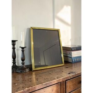 Vintage Gold Brass Photo Frame with Velvet Backing 7 1/2" x 9 1/2" Picture Frame